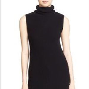 alice+olivia Fay side slit ribbed turtleneck tunic